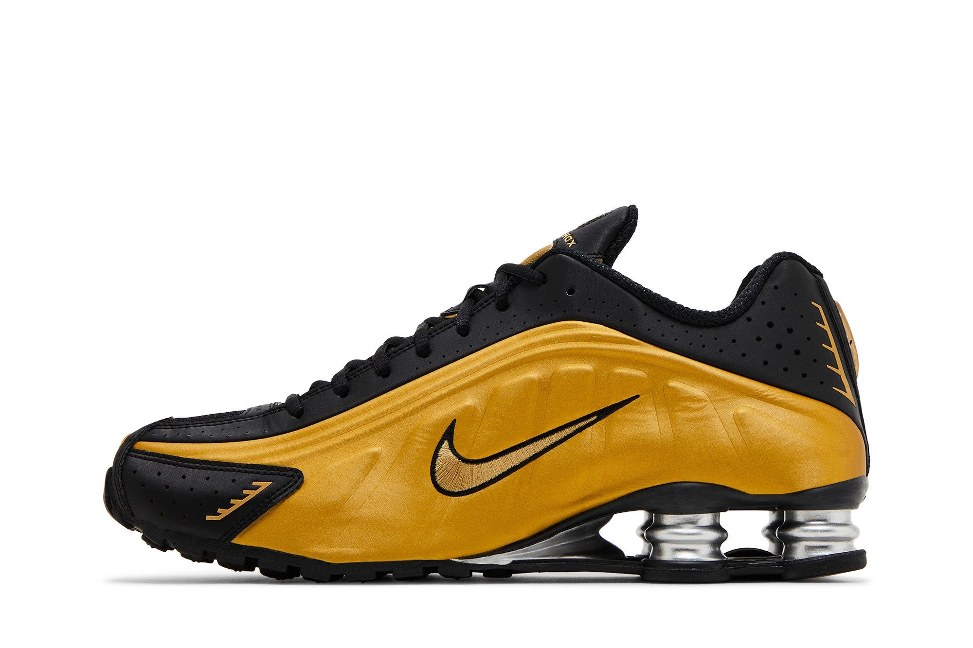 Nike Wmns Shox R4 'Black Metallic Gold'