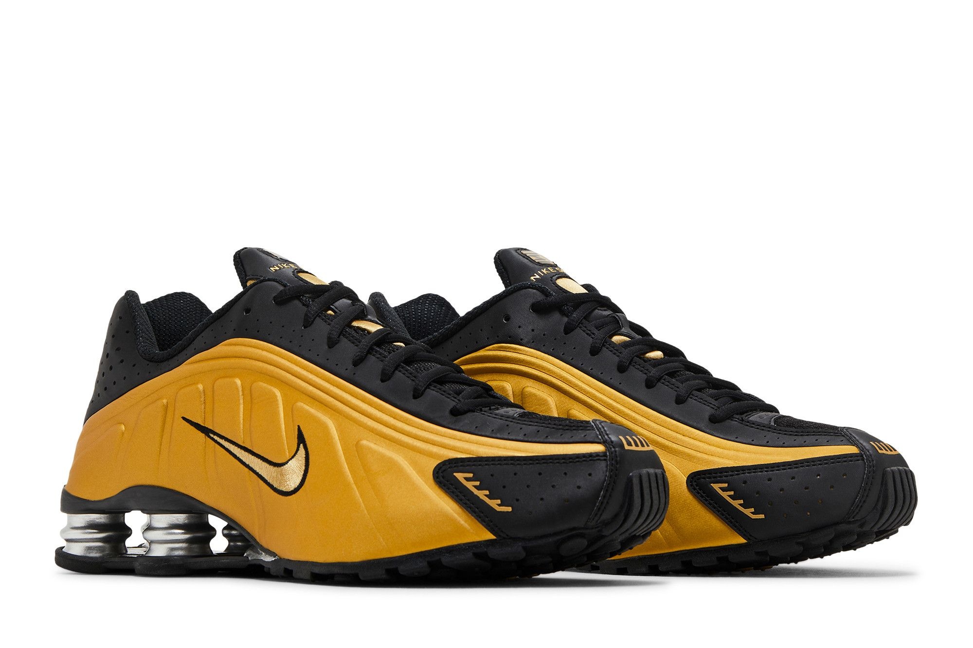 Nike Wmns Shox R4 'Black Metallic Gold'