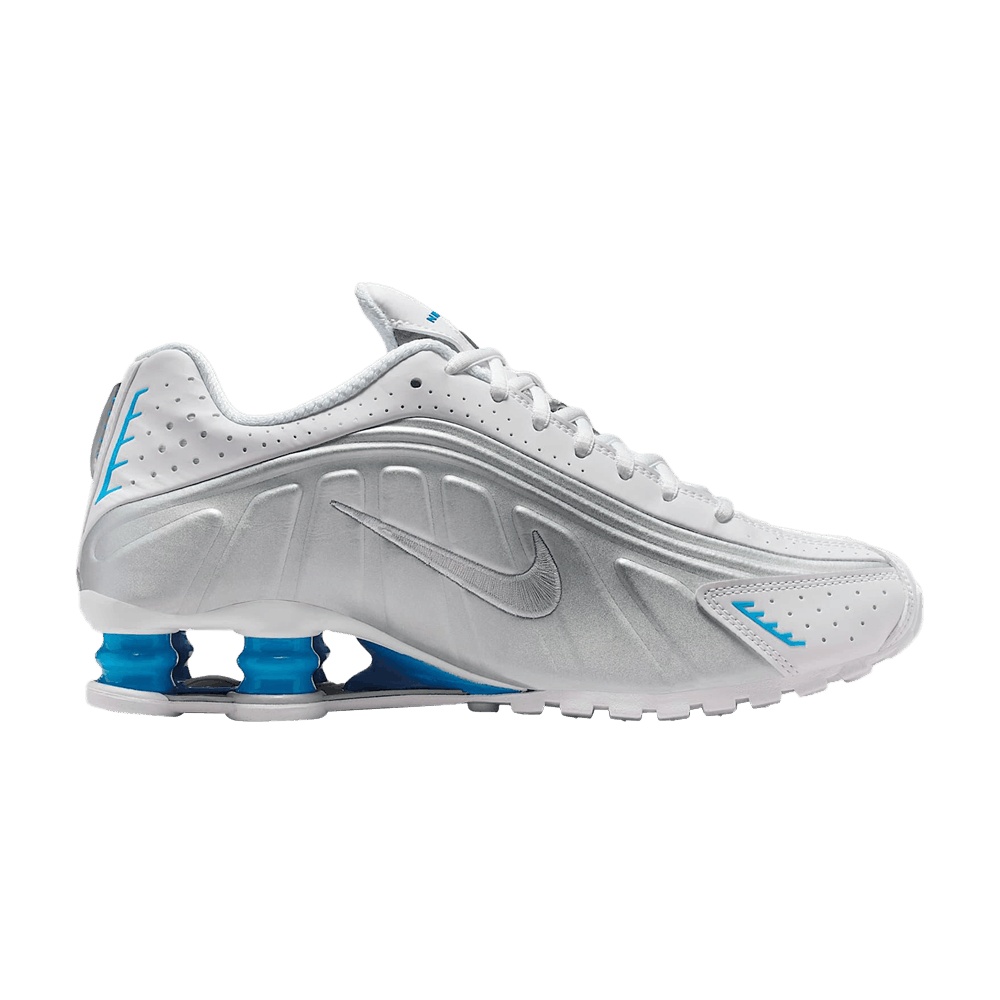 Nike Wmns Shox R4 'White Metallic Silver Blue Hero'