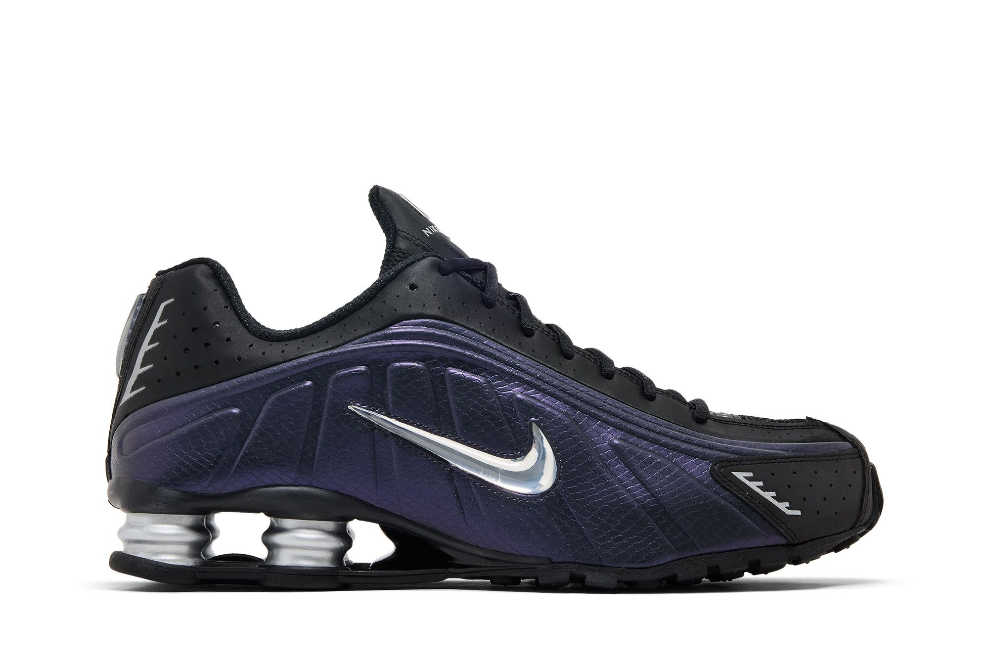Nike Shox R4 'Black Metallic Silver Purple Dynasty'