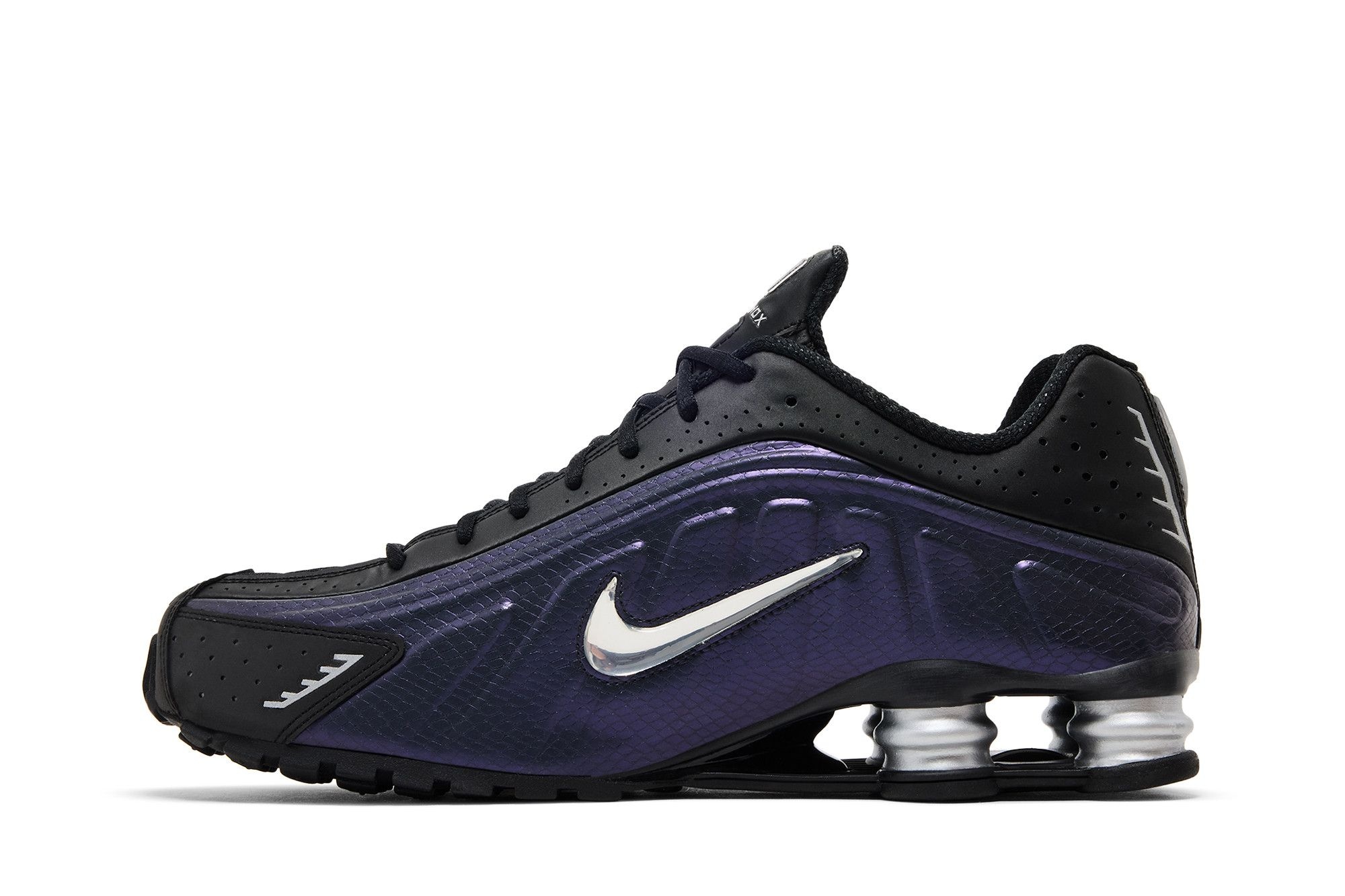 Nike Shox R4 'Black Metallic Silver Purple Dynasty'