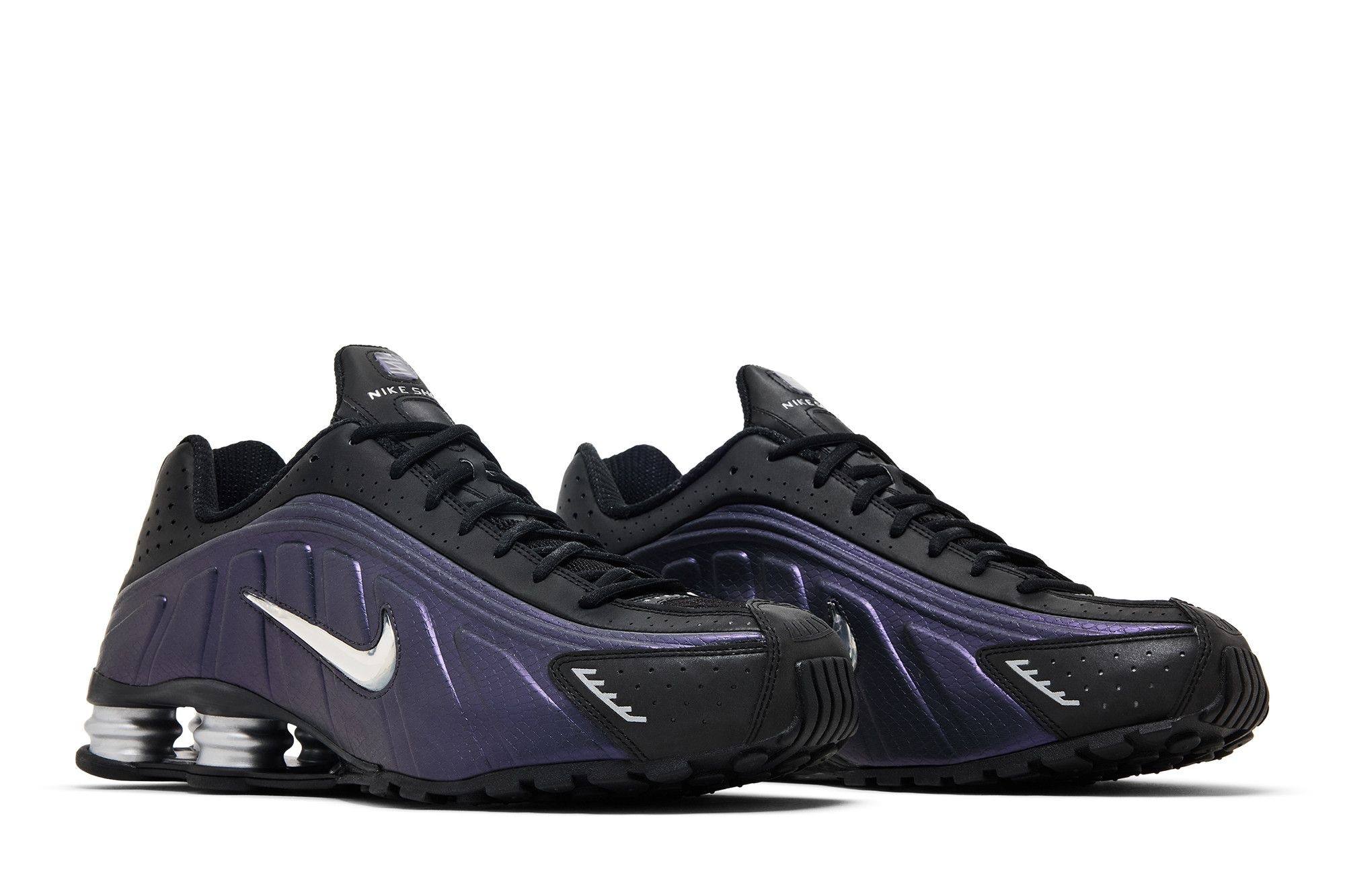 Nike Shox R4 'Black Metallic Silver Purple Dynasty'