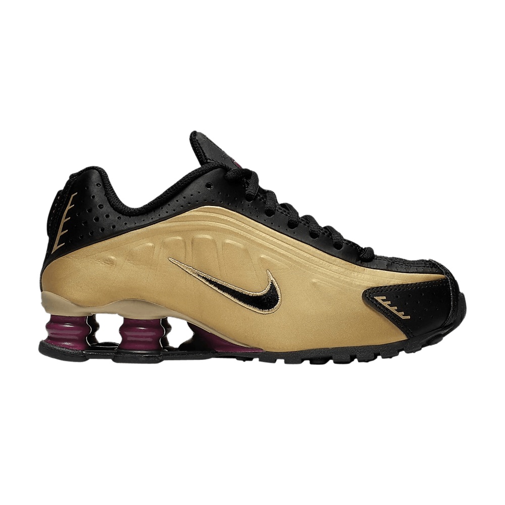 Nike Shox R4 GS 'Black Metallic Gold'