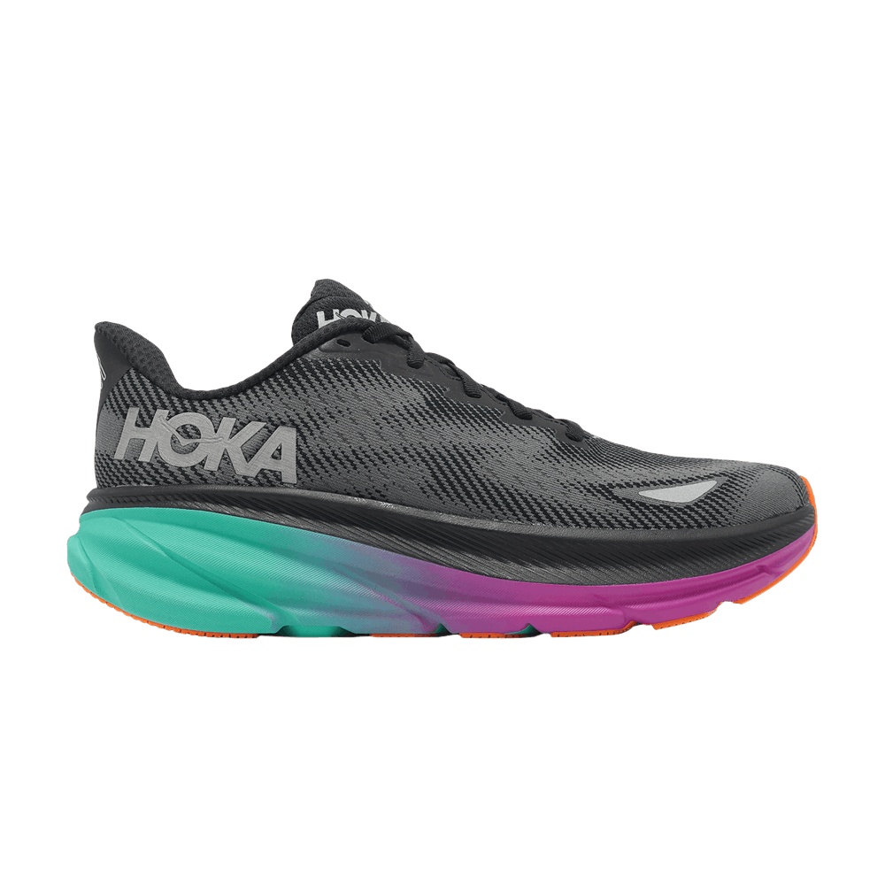 HOKA Clifton 9 GORE-TEX 'Black Electric Aqua'