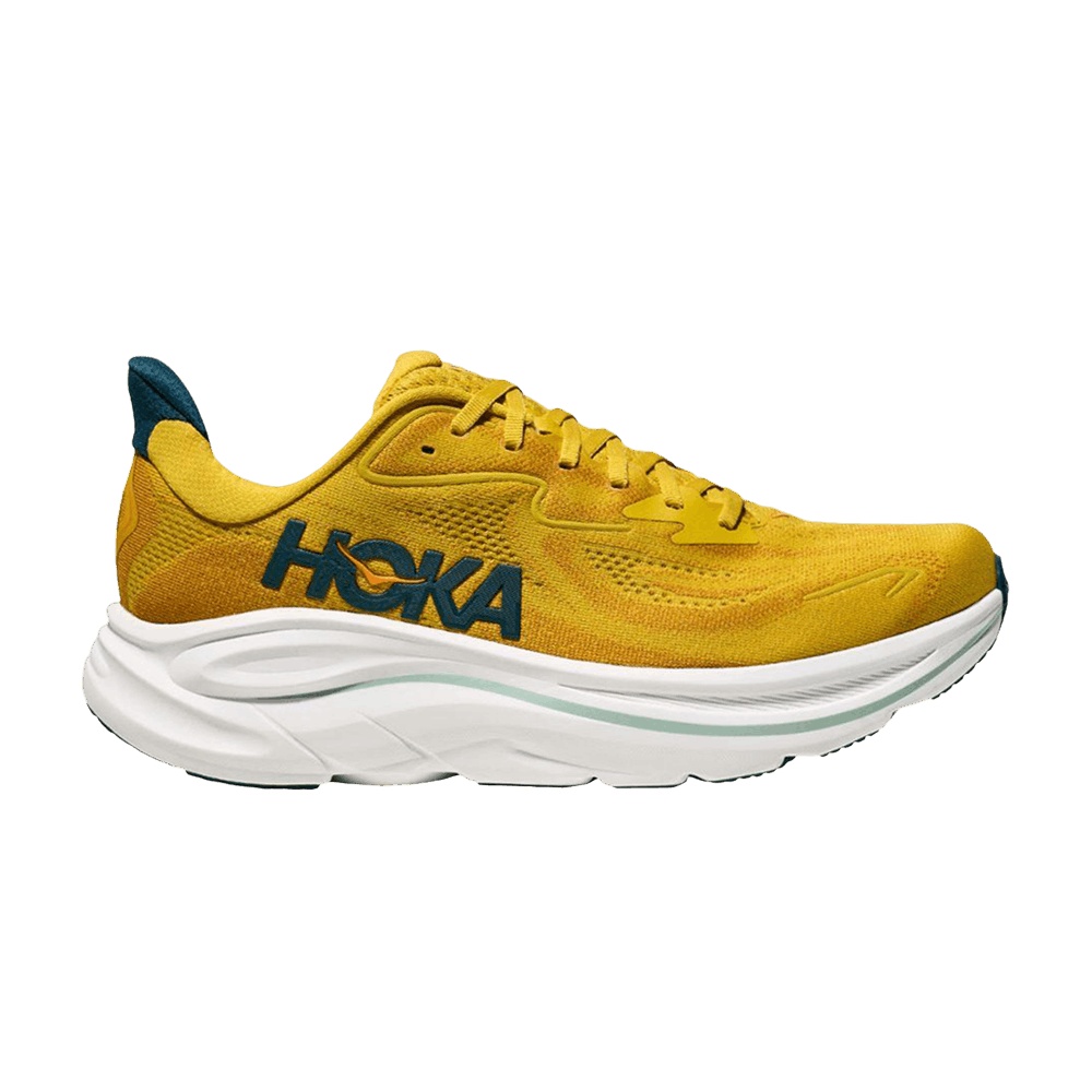 HOKA Clifton 10 2E Wide 'Yellow Gold Tidal Wave'