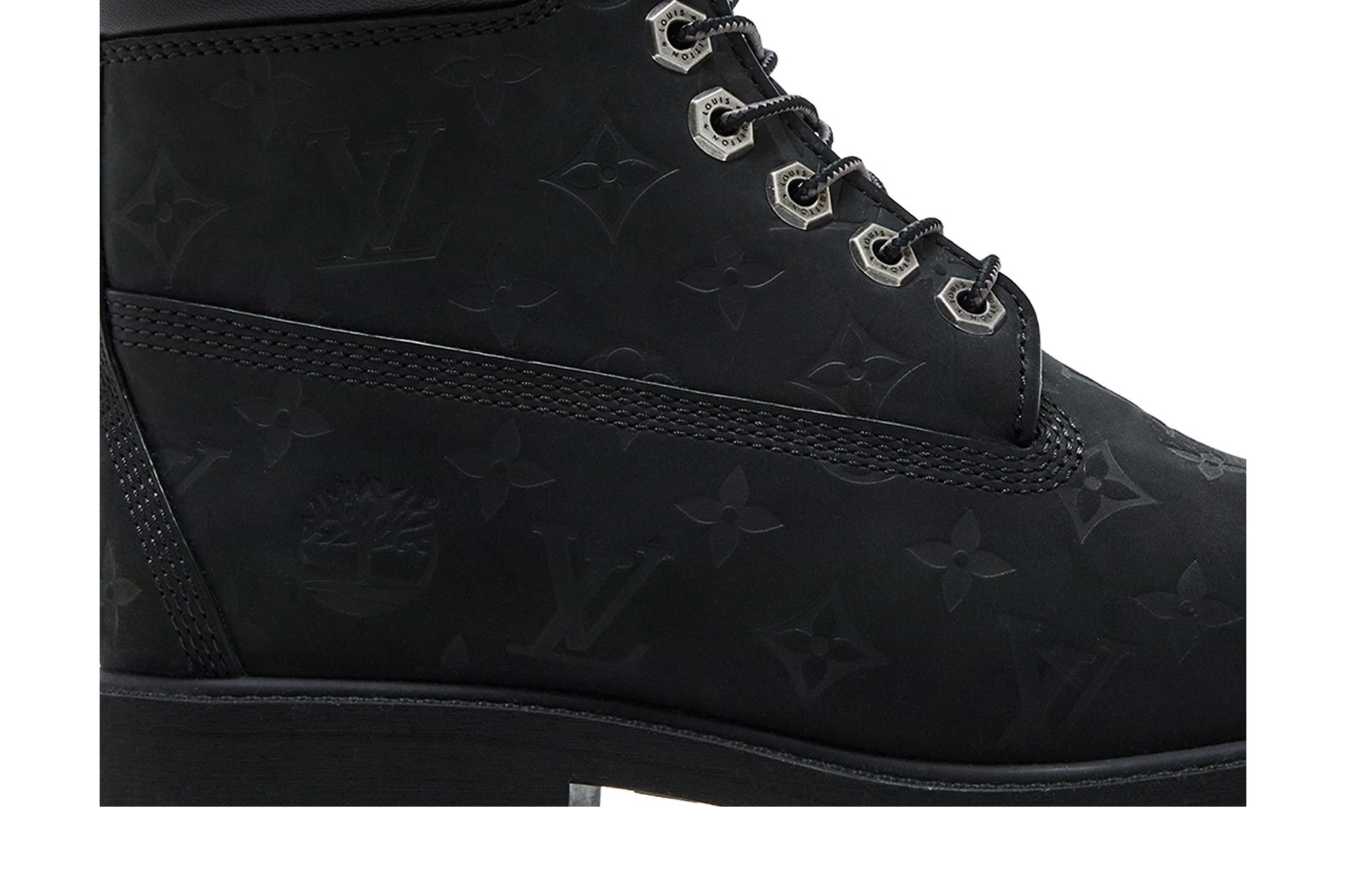 Louis Vuitton x Timberland 6 Inch Ankle Boot 'Embossed Monogram - Black'