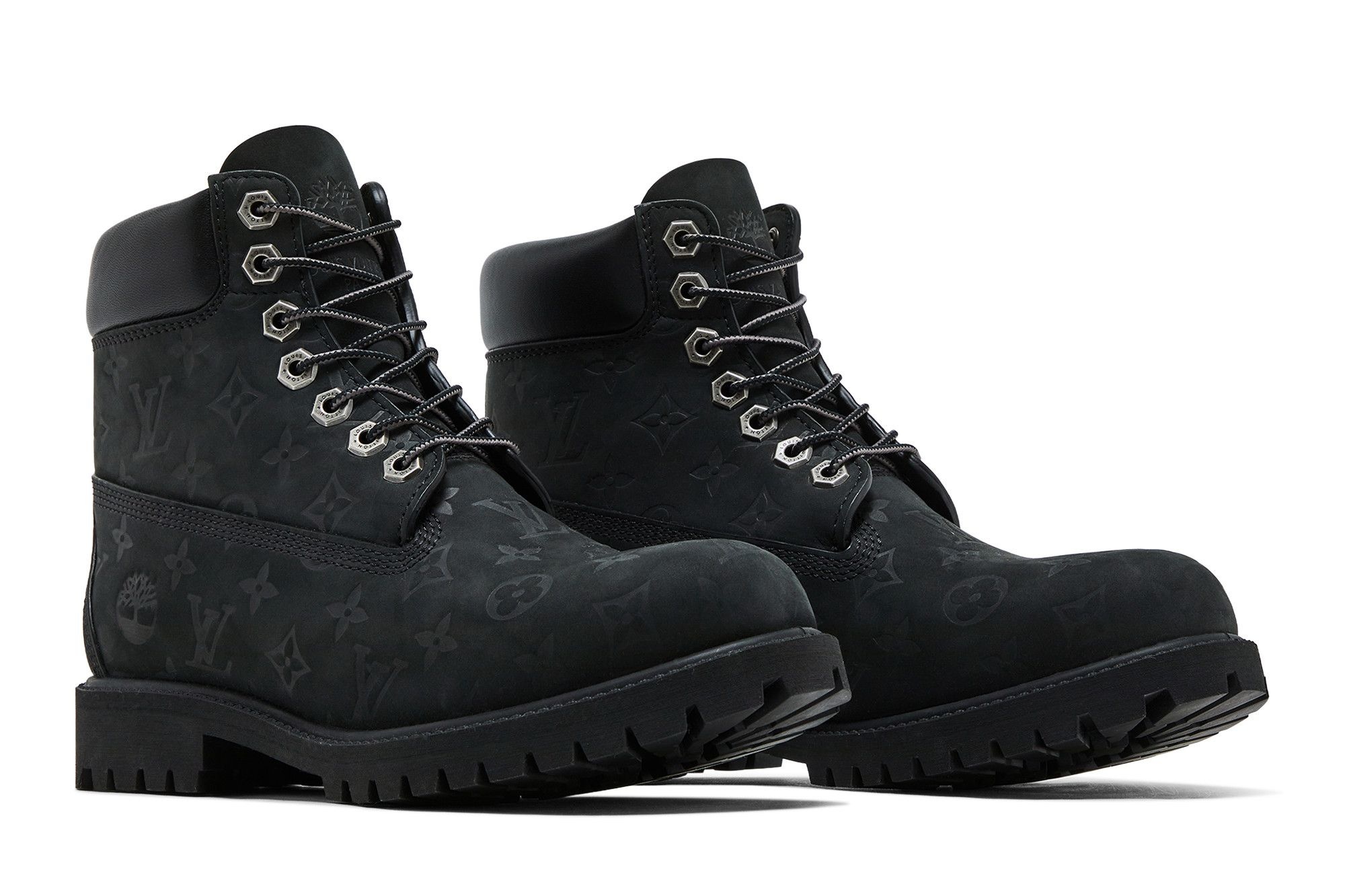 Louis Vuitton x Timberland 6 Inch Ankle Boot 'Embossed Monogram - Black'