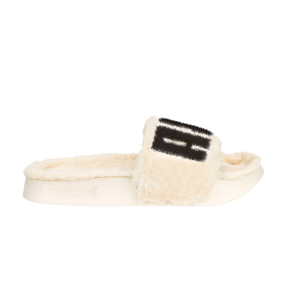 Puma Wmns Leadcat 2.0 Fuzz Slide 'Eggnog Black'