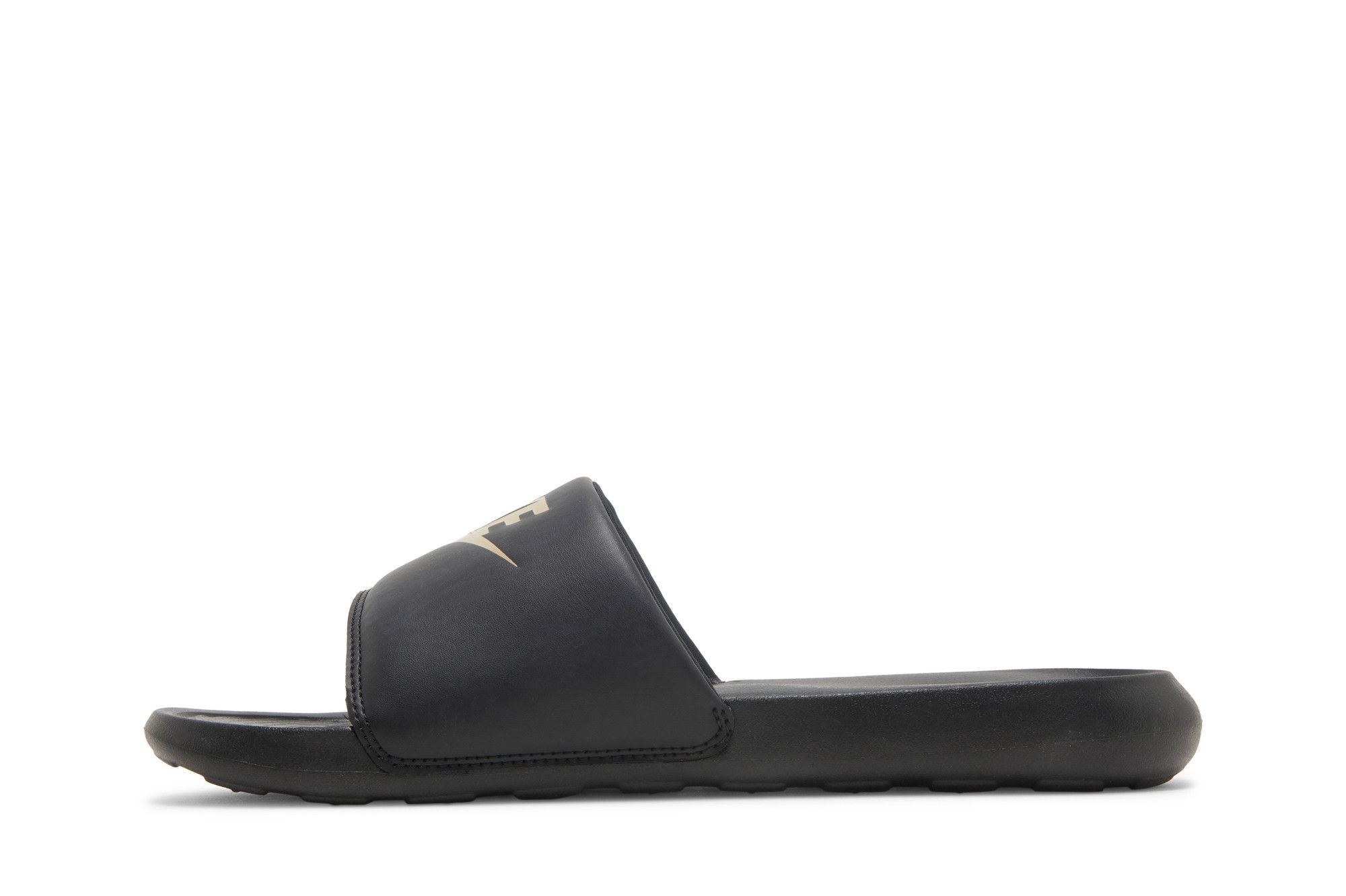Nike Victori One Slide 'Black Metallic Gold'