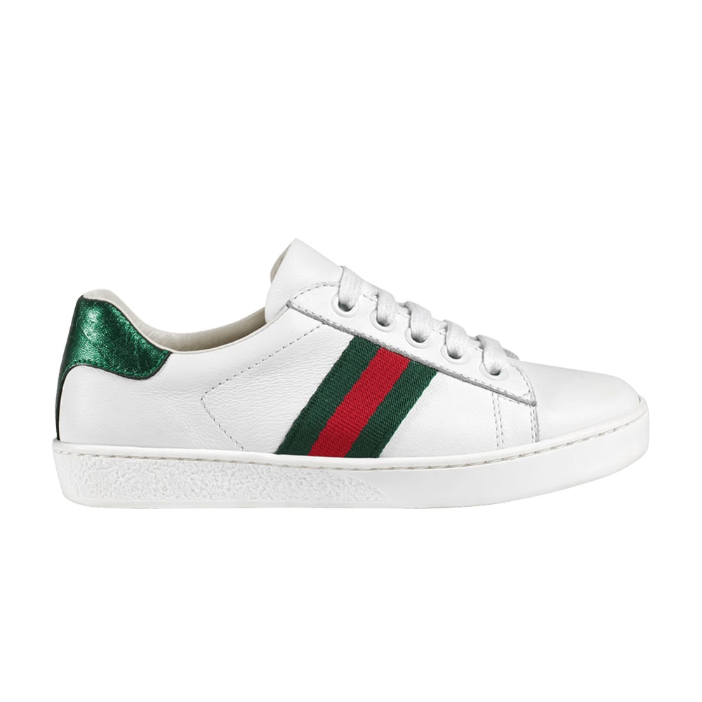 Gucci Ace Leather Kids 'White Green Red'