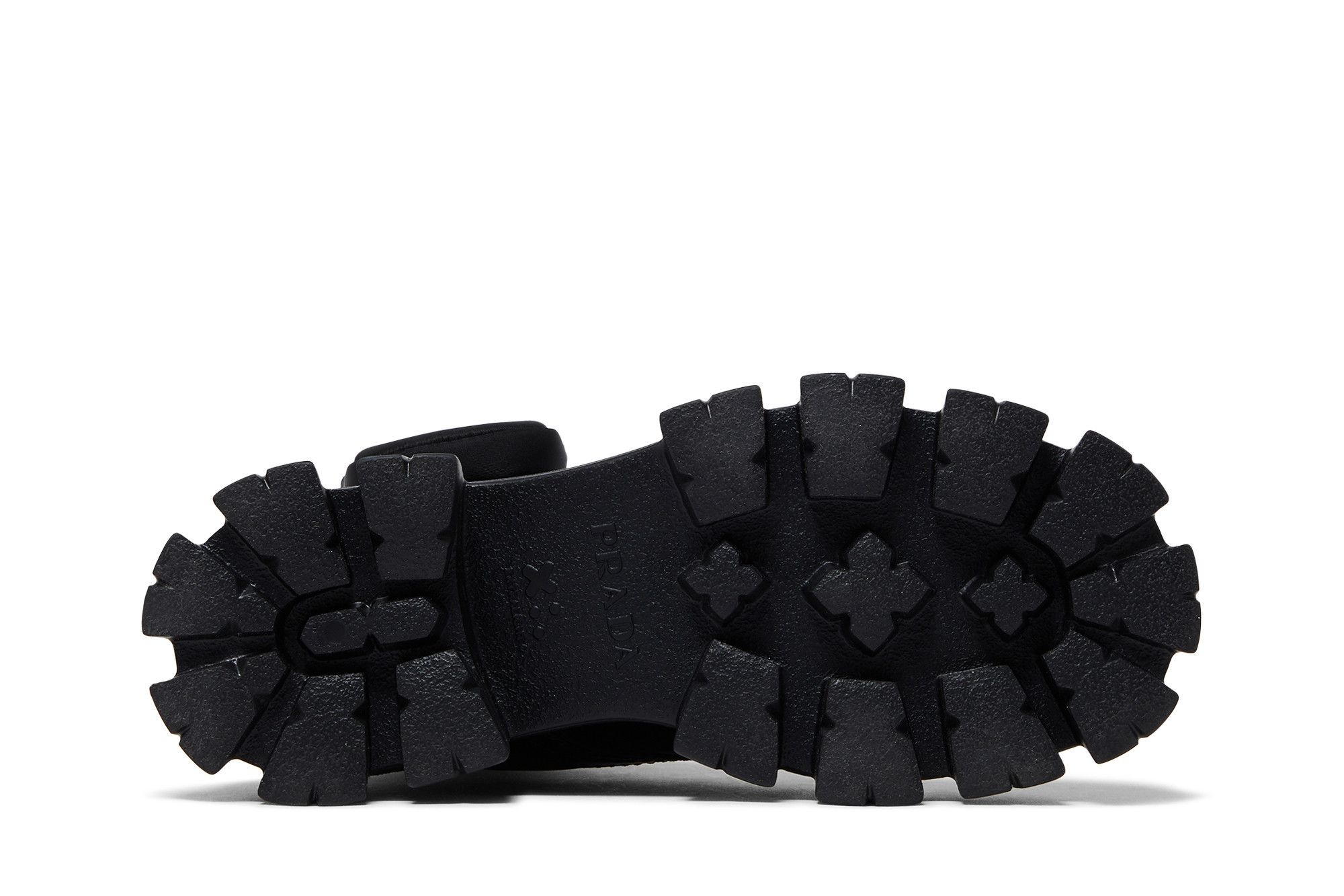 Prada Monolith Brushed Leather and Nylon Boot 'Black'