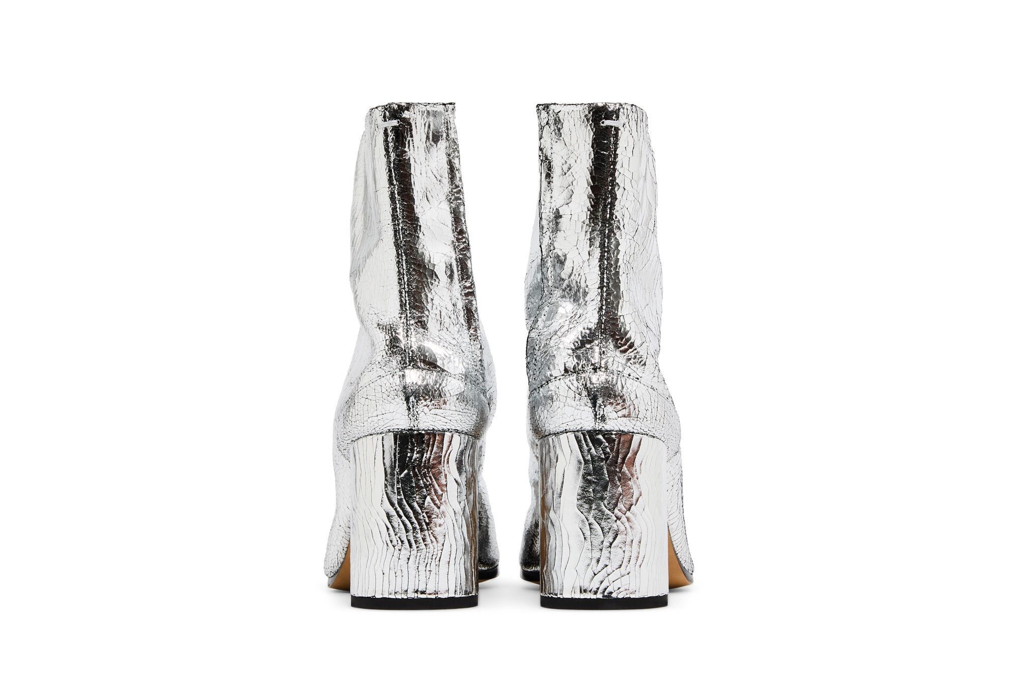 Maison Margiela Wmns Tabi Ankle Boot 'Cracked Metallic Silver'