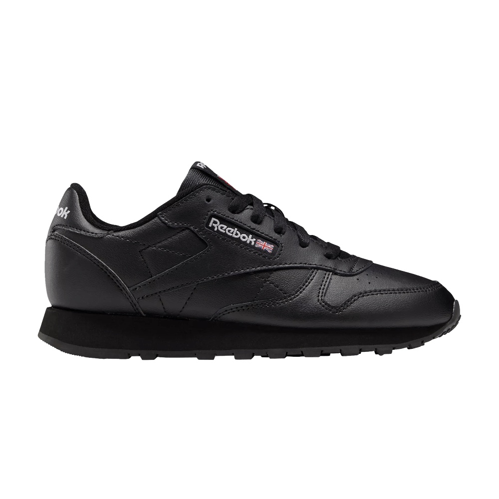 Reebok Classic Leather Big Kid 'Triple Black'