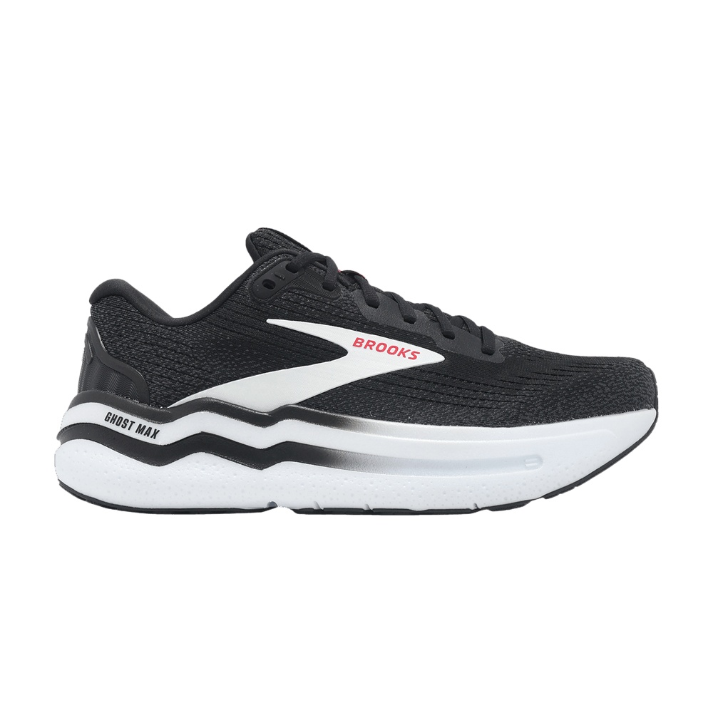 Brooks Ghost Max 2 'Black White Fiery Red'