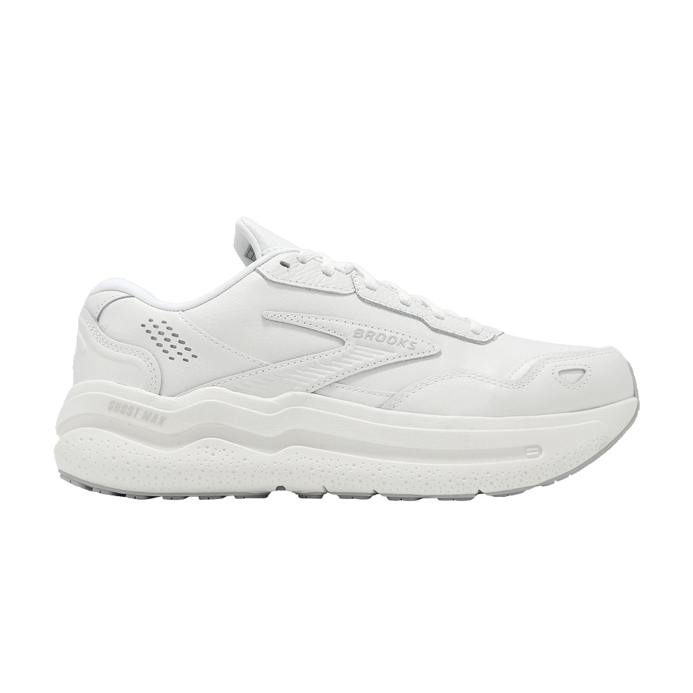 Brooks Ghost Max Leather 2E Wide 'Triple White'