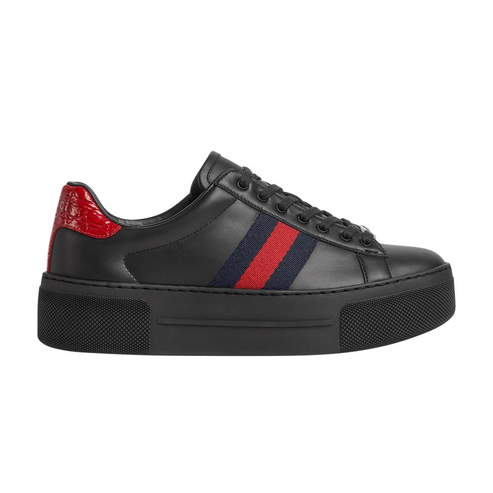 Gucci Wmns Ace Platform 'Black Blue Red'