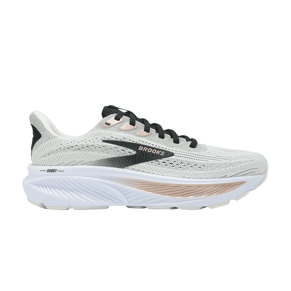 Brooks Wmns Ghost 17 Wide 'White Black Rose Gold'