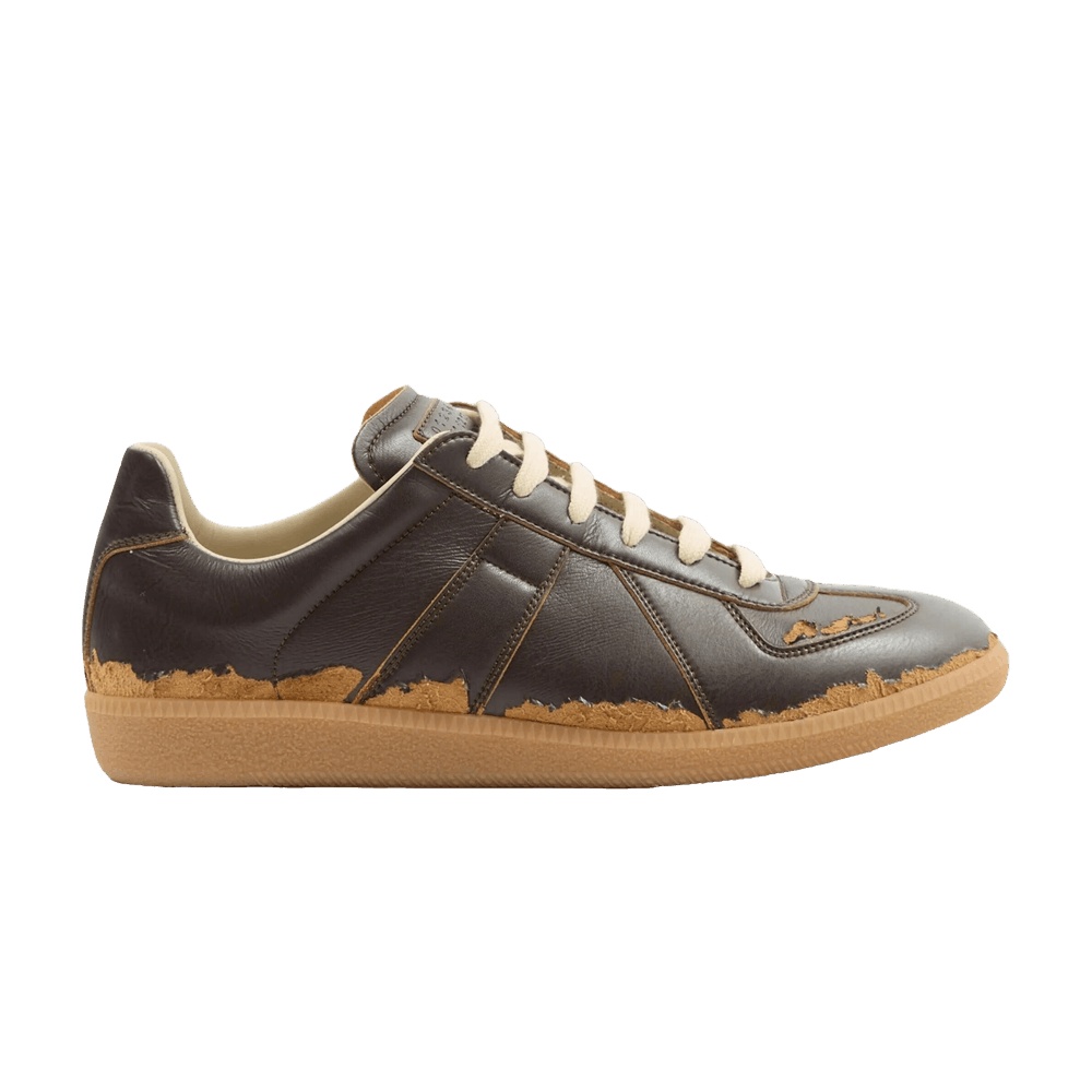 Maison Margiela Wmns Replica Sneaker 'Dark Brown Camel Distressed'