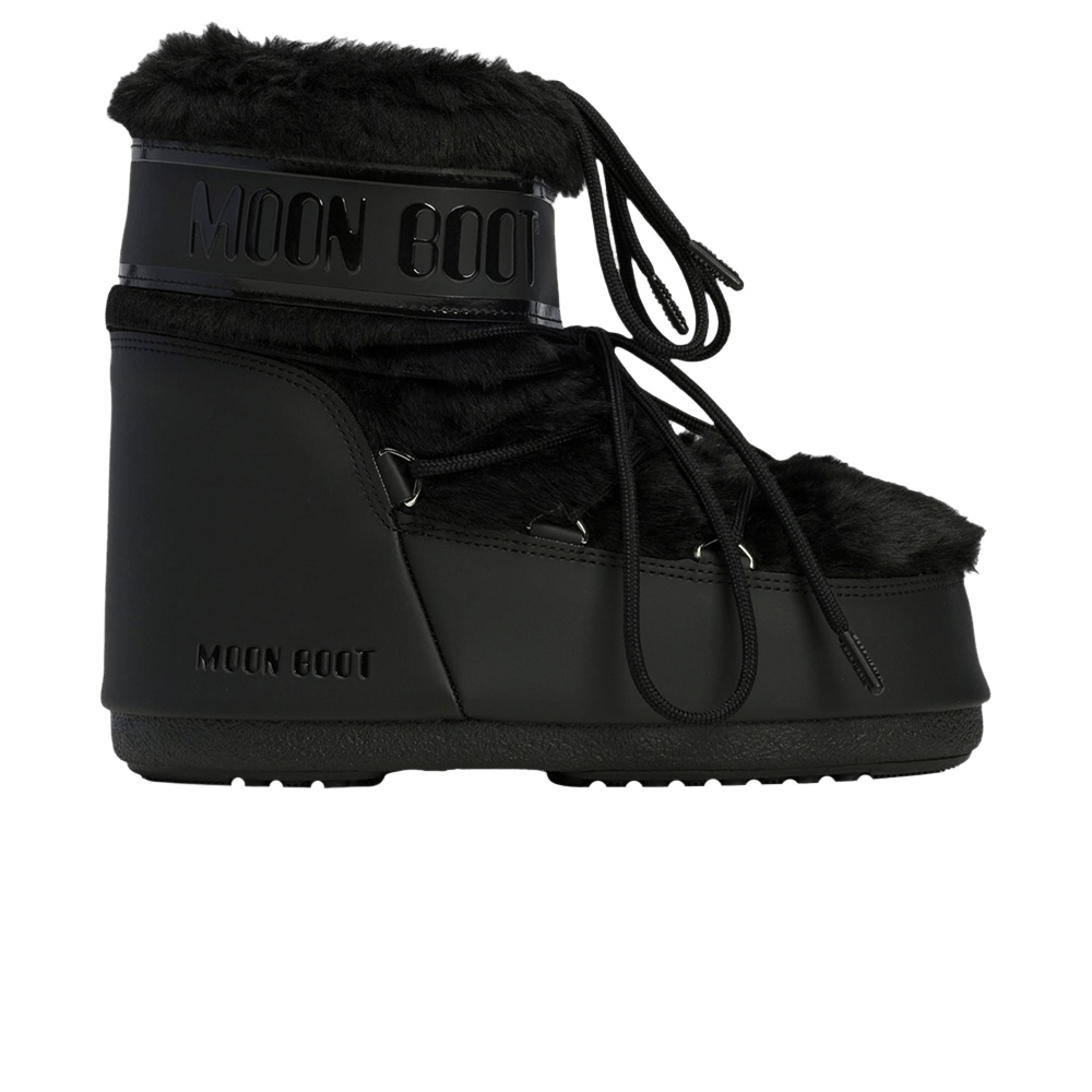 Moon Boot Icon Faux-Fur Low Boot 'Black'